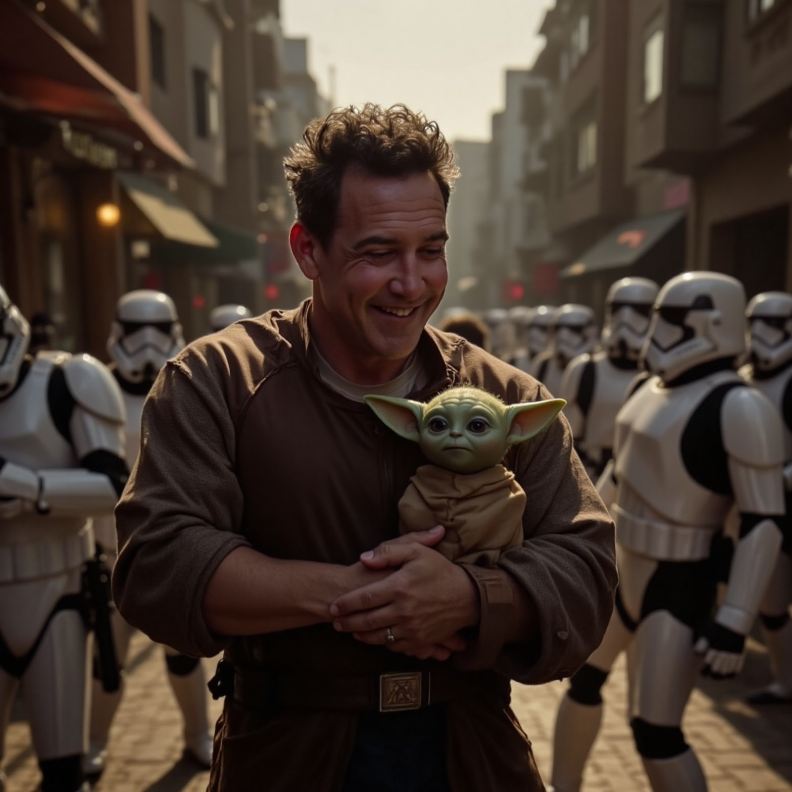 Man with Baby Yoda